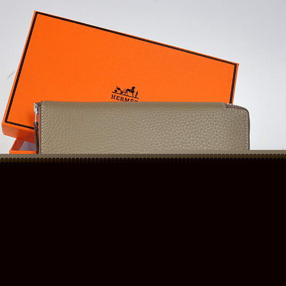 1:1 Quality Hermes Evelyn Long Wallet Zip Purse A808 Dark Grey Replica